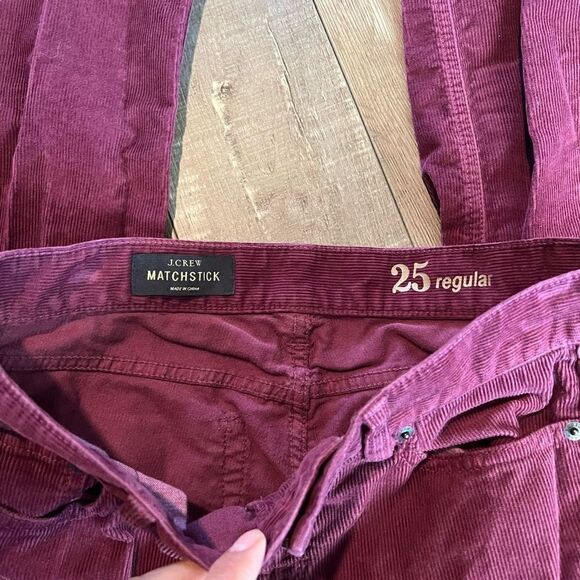 J. Crew Matchstick Maroon Corduroy Straight Leg
Pants Size25 - Picture 5 of 9